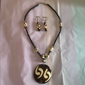 Necklace and earrings